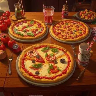 3 пиццы на компанию