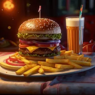 Комбо с двойным чизбургером