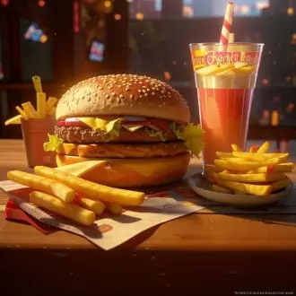Комбо с чизбургером
