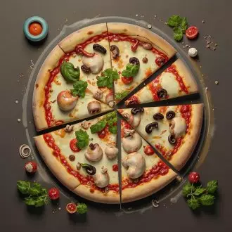 Пицца курица с грибами