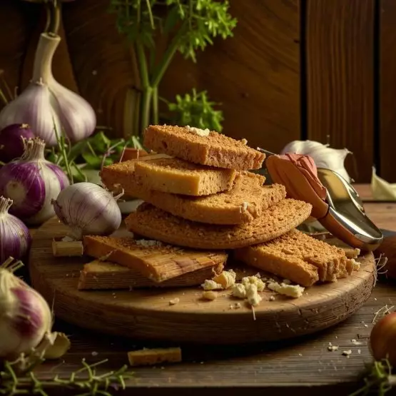Гренки с чесноком